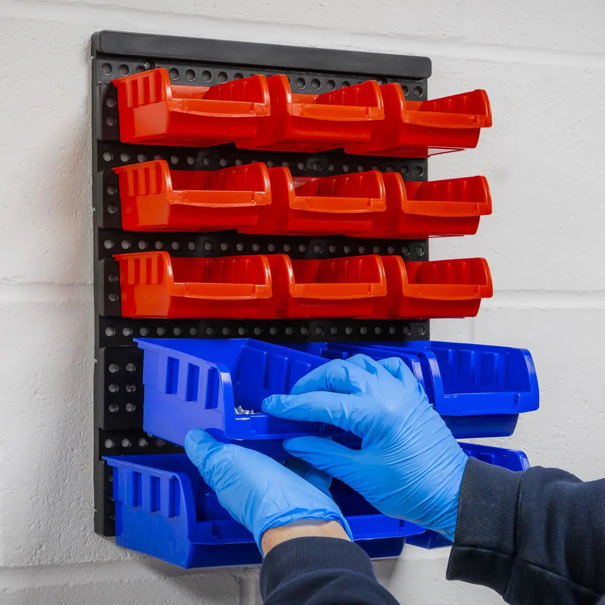Sealey Bin Storage System Wall Mounting 15 Bins 