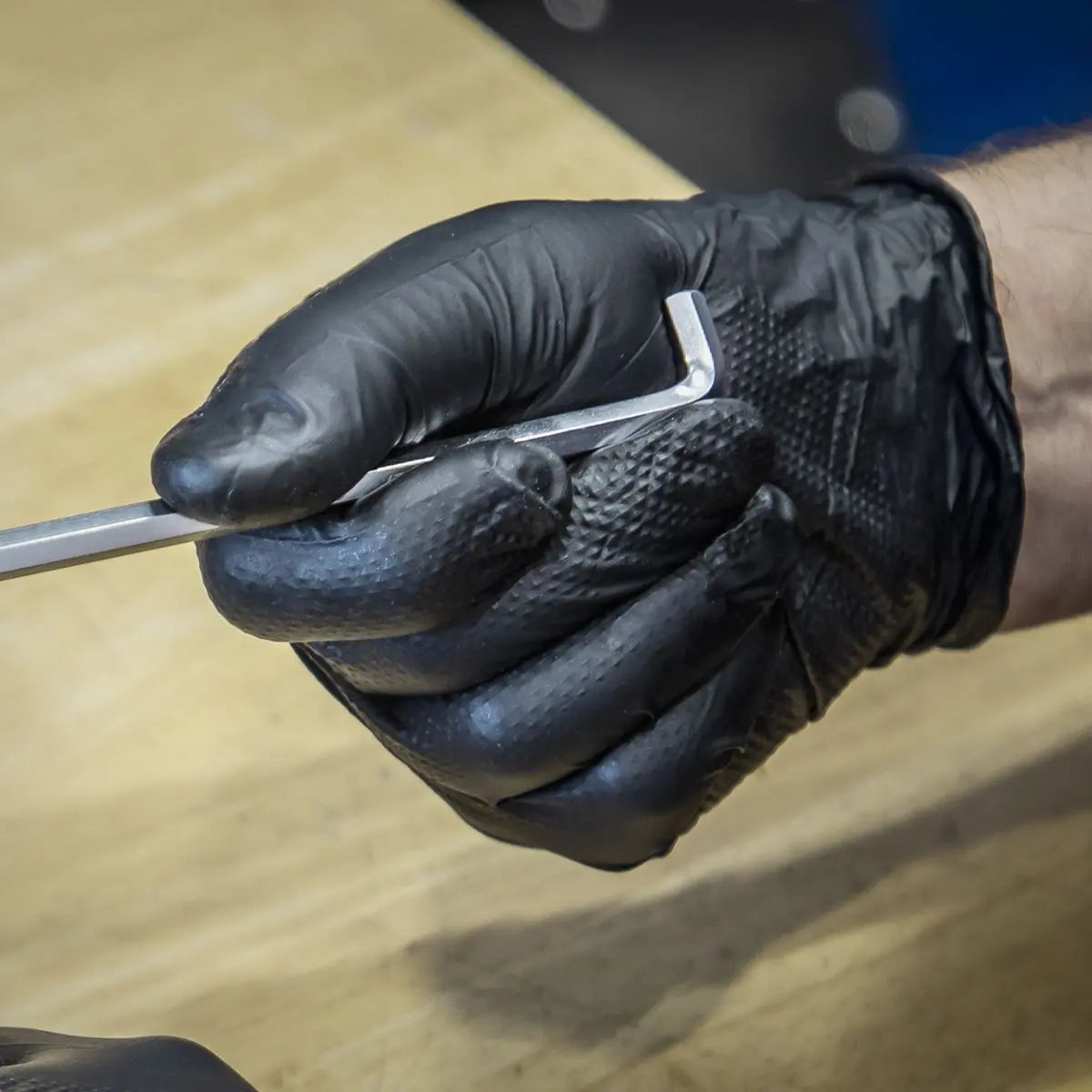 Sealey Black Diamond Grip Extra-Thick Nitrile Powder-Free Gloves Large - Pack of 50 