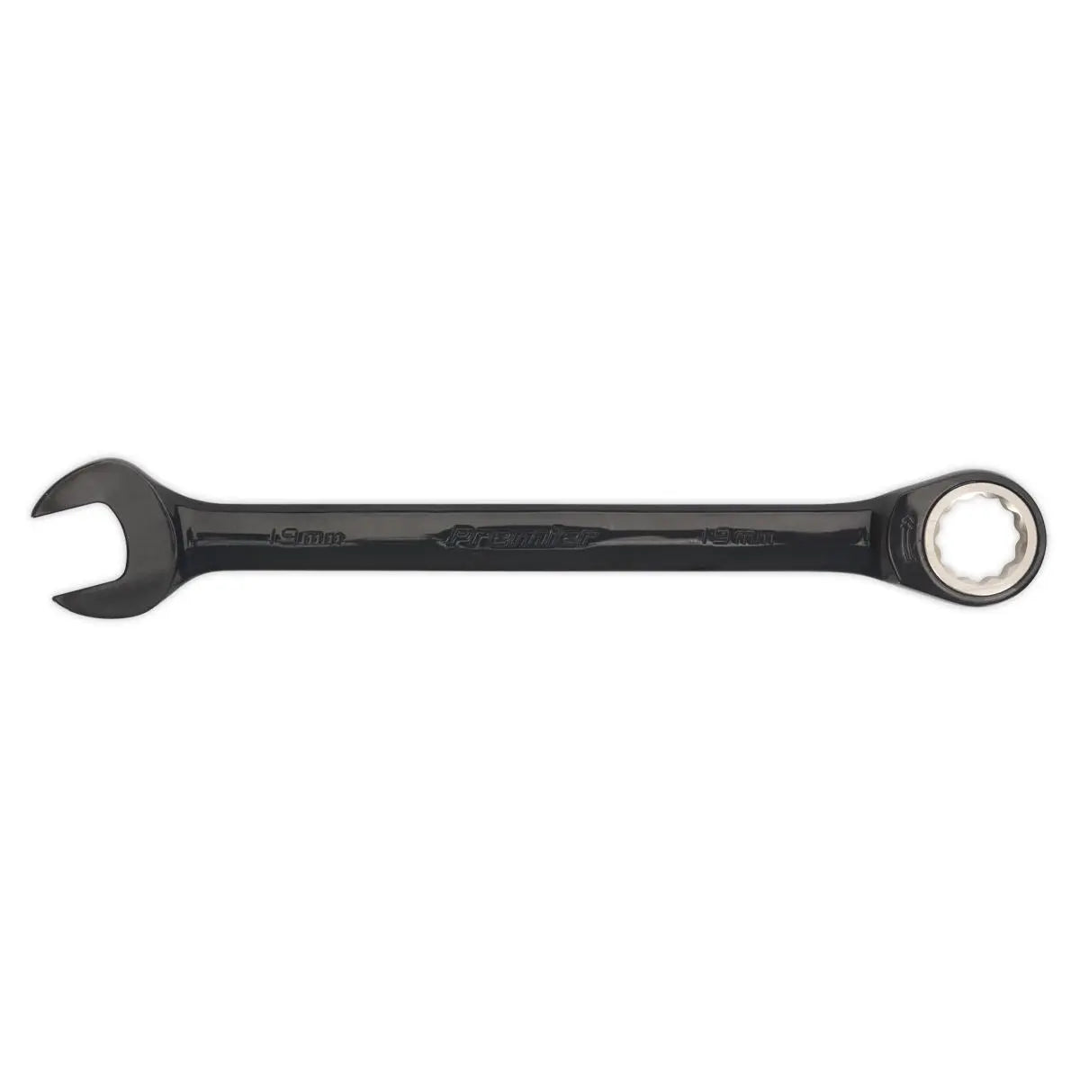 Sealey Black Series 7 Piece Combination Ratchet Spanner Set 8-19mm Slim Style 