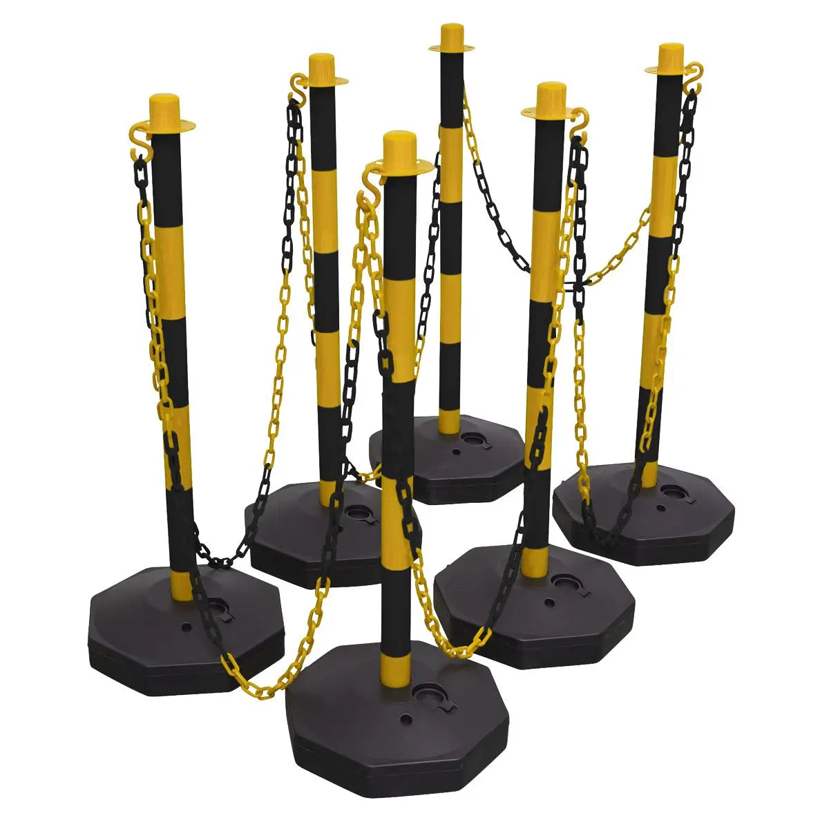 Sealey Black/Yellow Post & Chain Kit 25m 