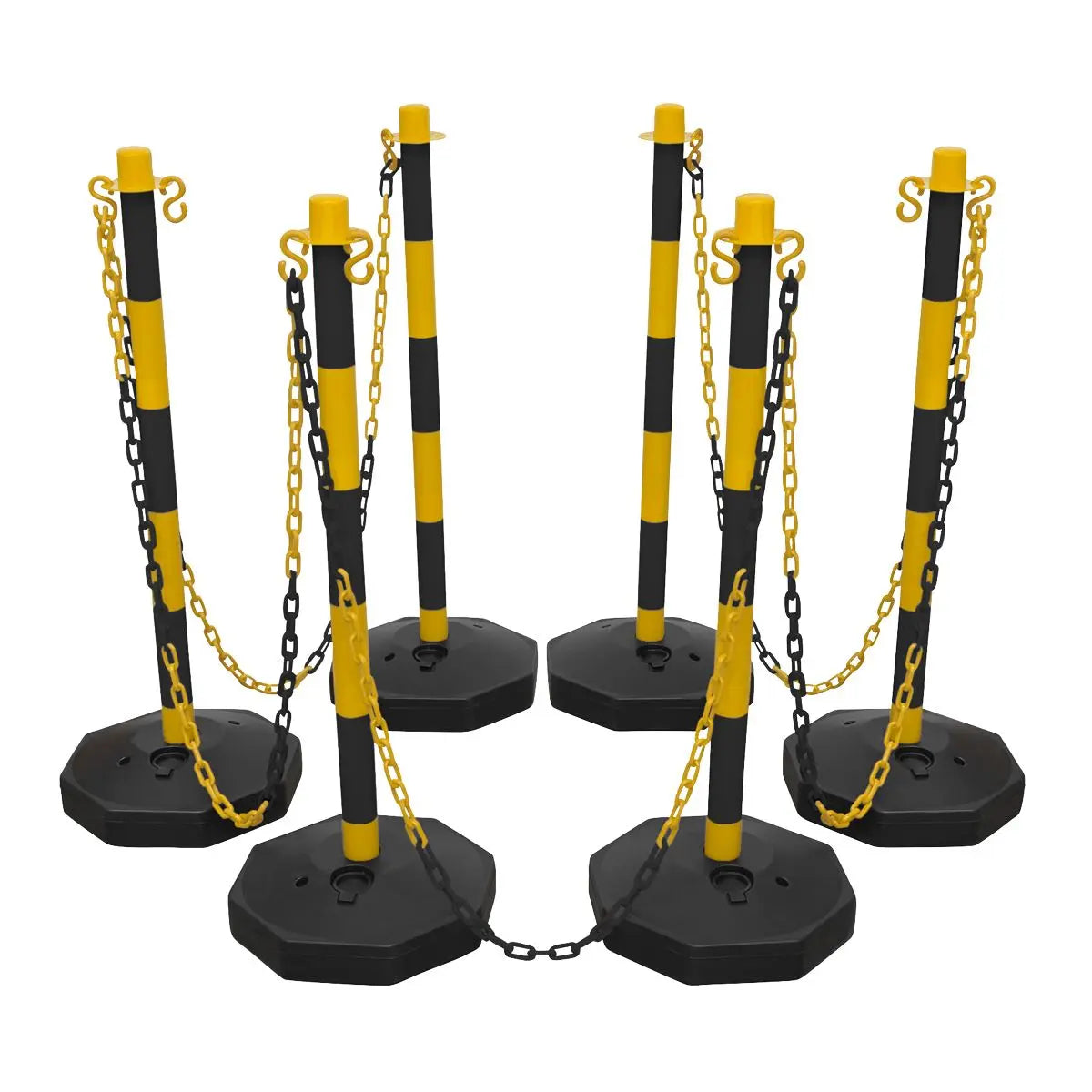 Sealey Black/Yellow Post & Chain Kit 25m 