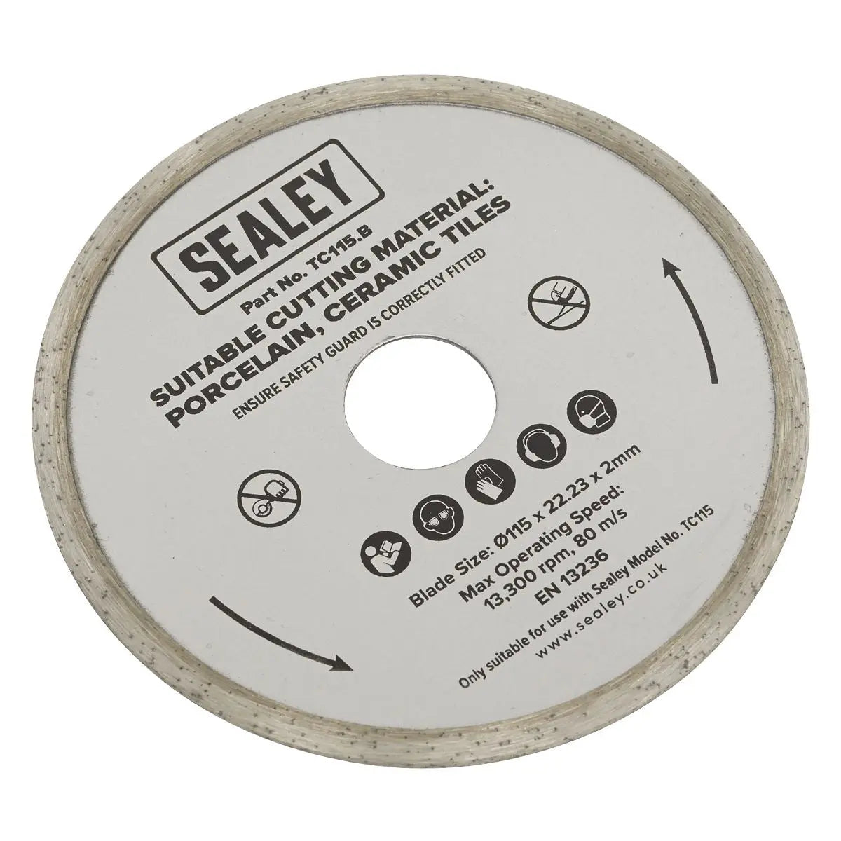 Sealey Blade Ø115 (Bore Ø22.23mm)  White Rose Tools