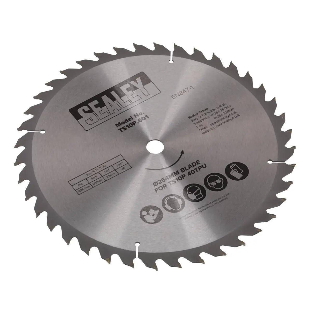 Sealey Blade Ø254mm x 2.8mm/Ø30mm Bore 40tpu 