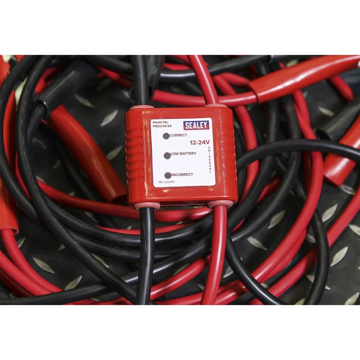 Sealey Booster Cables 7m 450A 25mm² with 12/24V Electronics Protection 