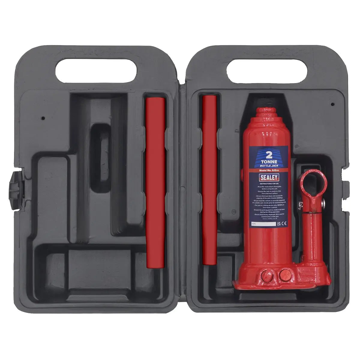Sealey Bottle Jack 2 Tonne with Storage Case 