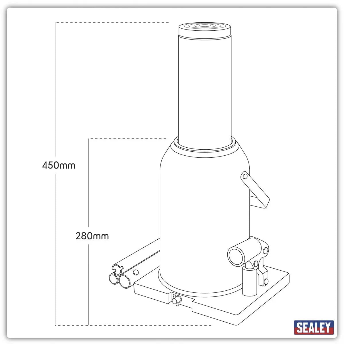 Sealey Bottle Jack 50 Tonne  White Rose Tools