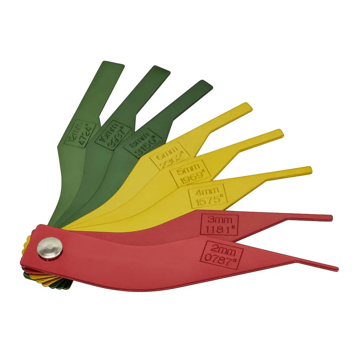Sealey Brake Pad Thickness Gauge 8 Piece Metric and Imperial 2-12mm Car 