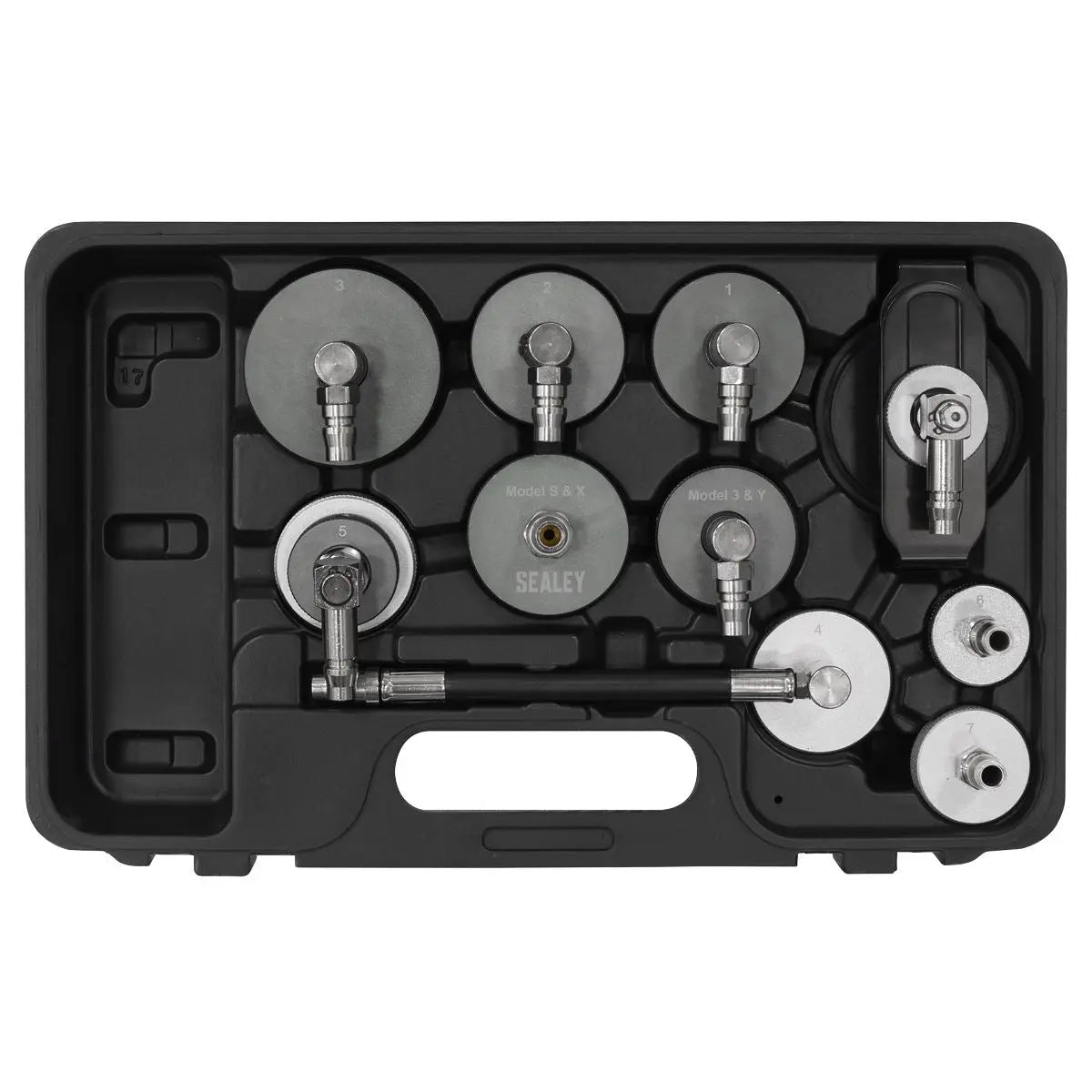Sealey Brake & Clutch Pressure Bleeder Cap Set 10pc  White Rose Tools
