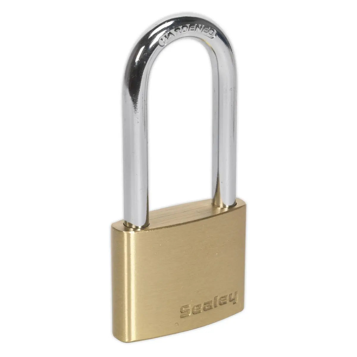 Sealey Brass Body Padlock Long Shackle 50mm 