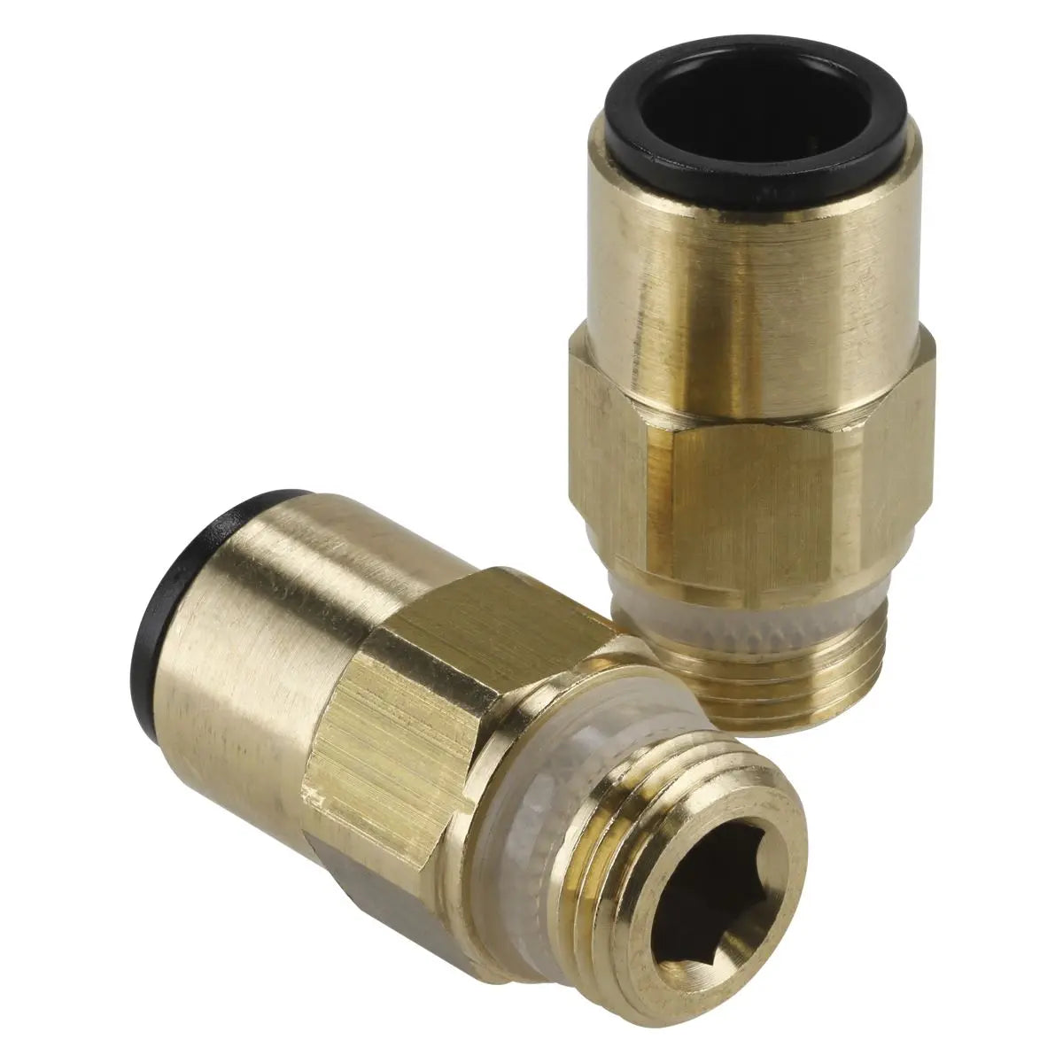 Sealey Brass SuperThread Straight Adaptor 12mm x 3/8"BSP Pack of 2 (John Guest Speedfit®) 