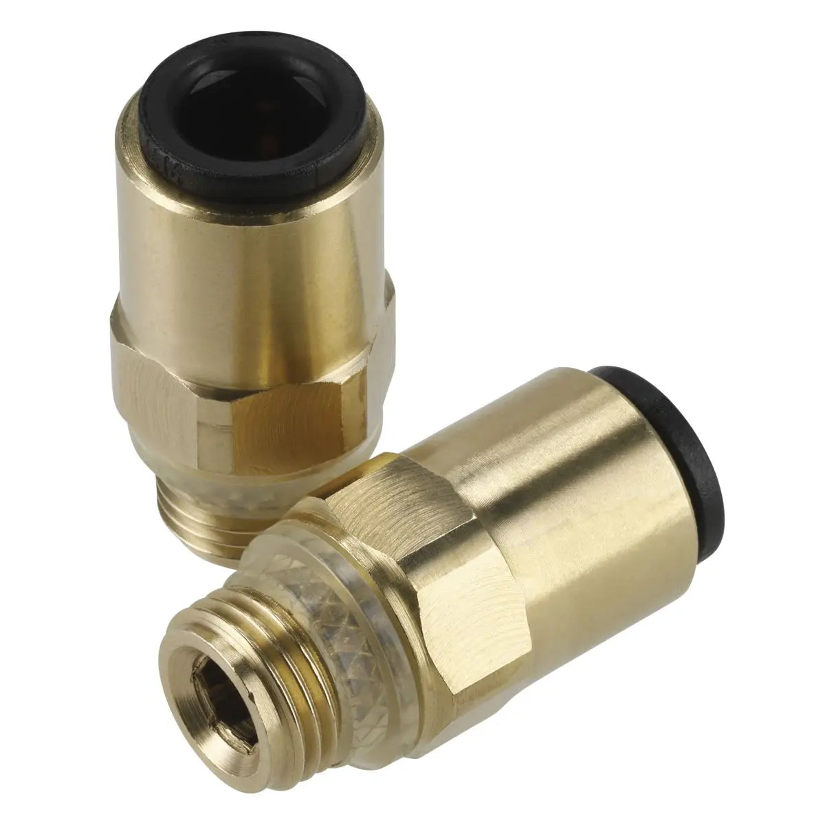 Sealey Brass SuperThread Straight Adaptor 6mm x 1/8"BSP Pack of 2 (John Guest Speedfit®) 