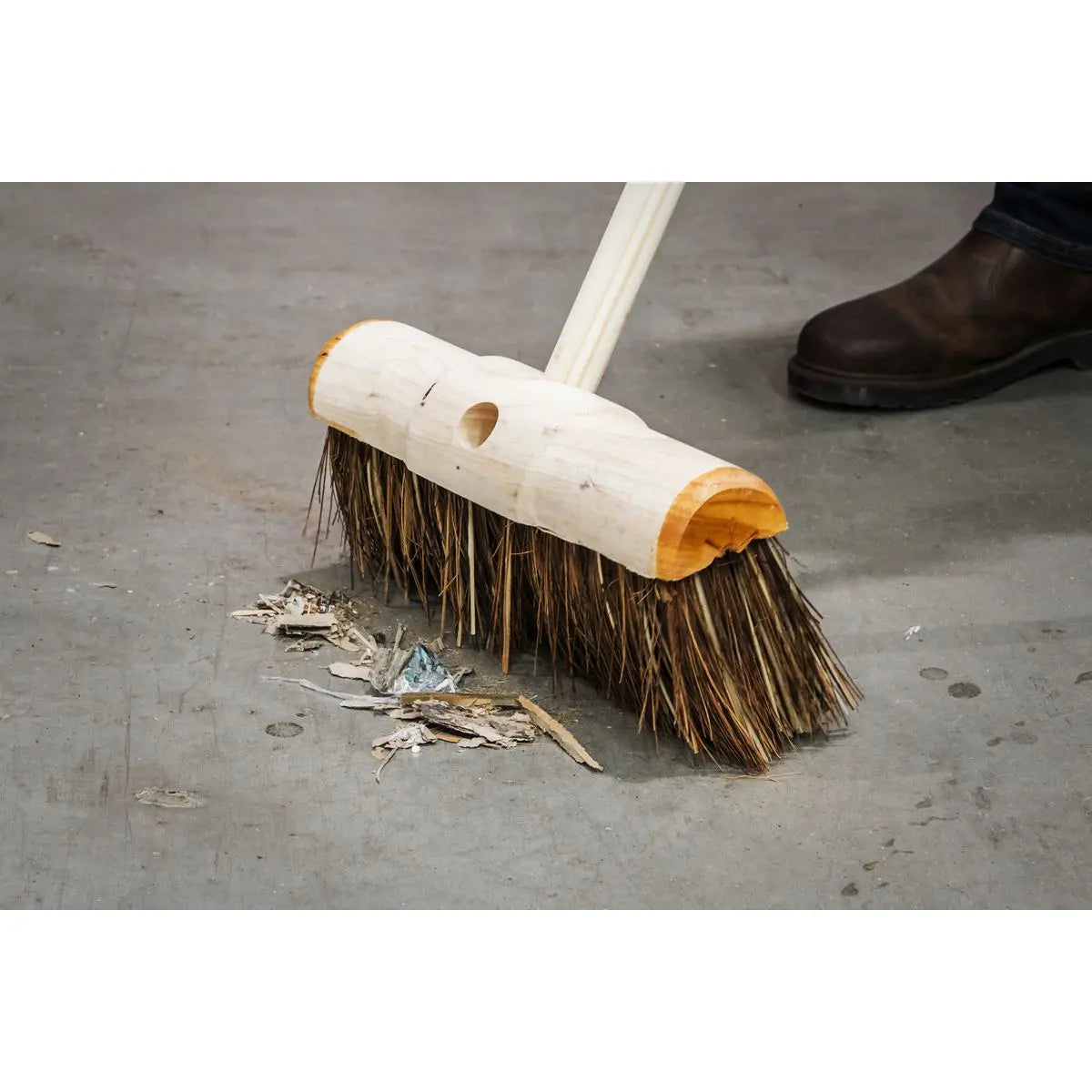 Sealey Broom 13"(325mm) Stiff/Hard Bristle 