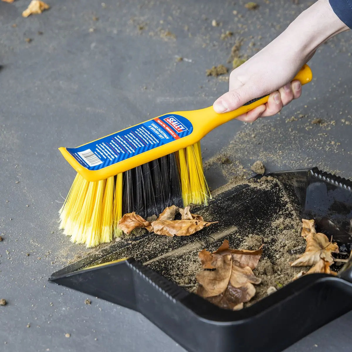 Sealey Bulldozer Yard Dustpan & Brush Set 