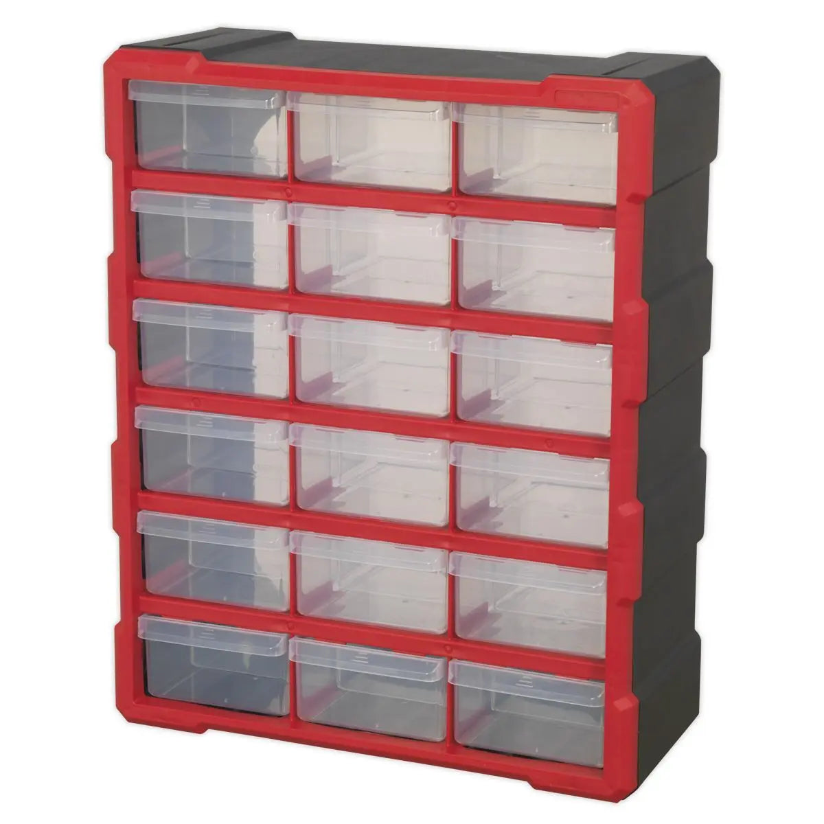 Sealey Cabinet Box 18 Drawer - Red/Black 