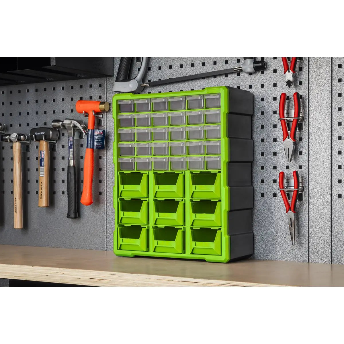 Sealey Cabinet Box 39 Drawer - Green/Black 