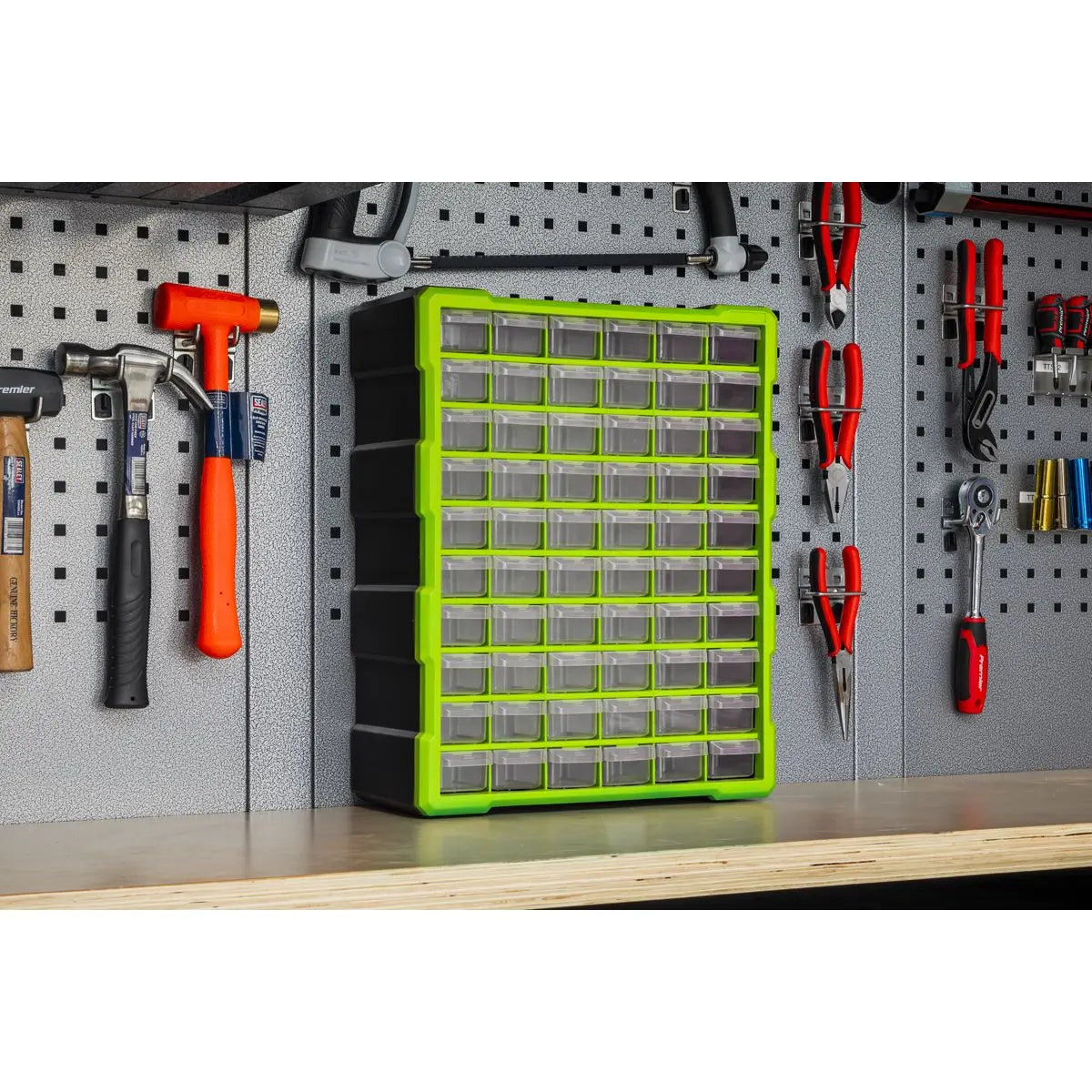 Sealey Cabinet Box 60 Drawer - Green/Black 