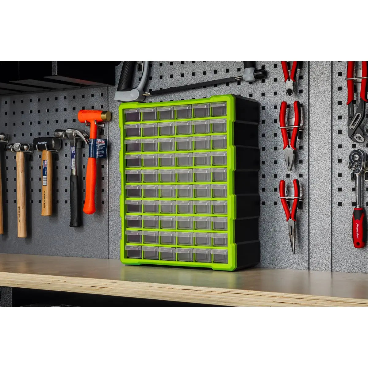 Sealey Cabinet Box 60 Drawer - Green/Black 