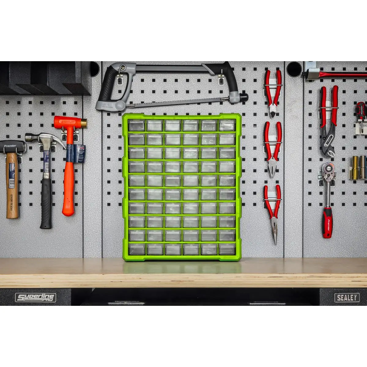 Sealey Cabinet Box 60 Drawer - Green/Black 
