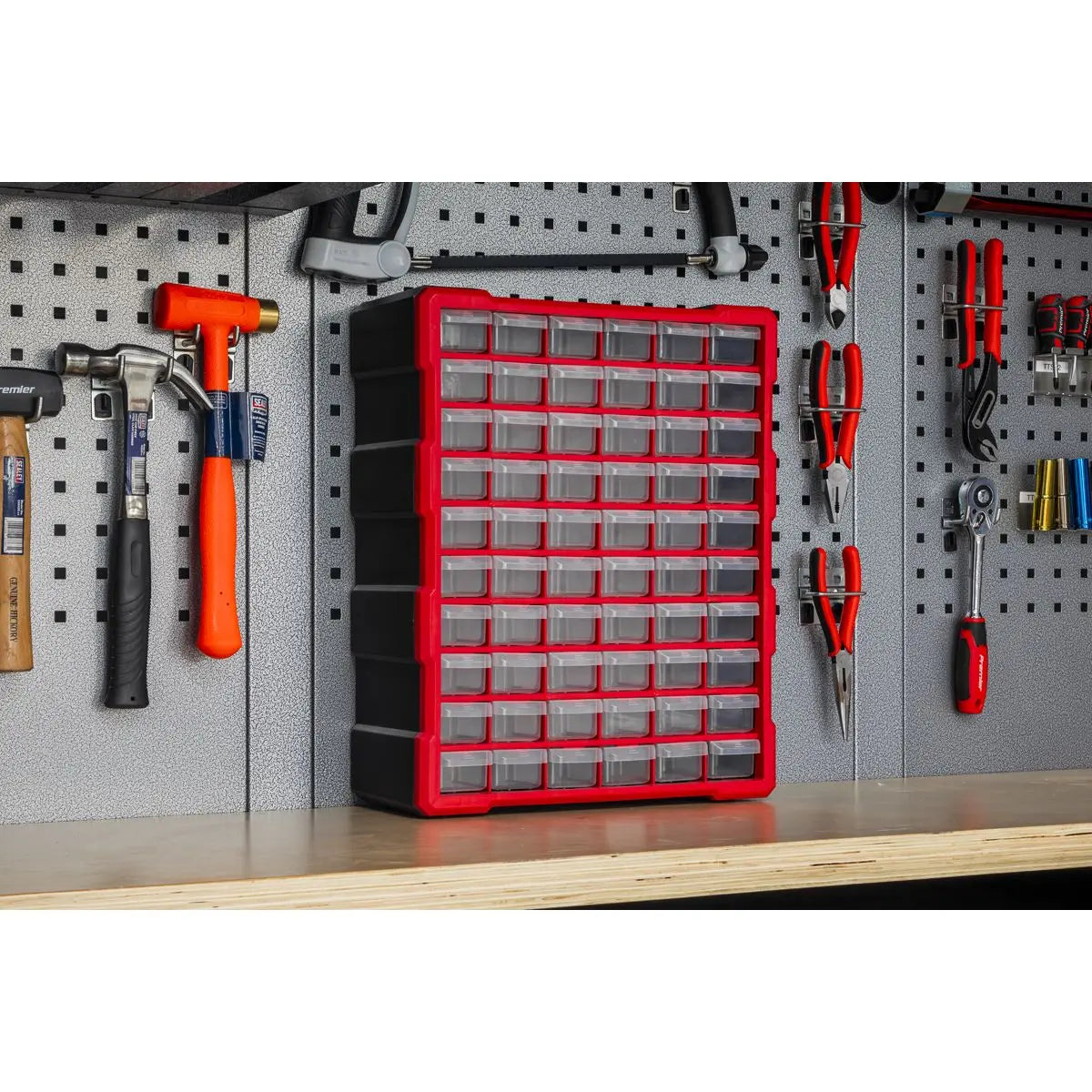 Sealey Cabinet Box 60 Drawer - Red/Black 