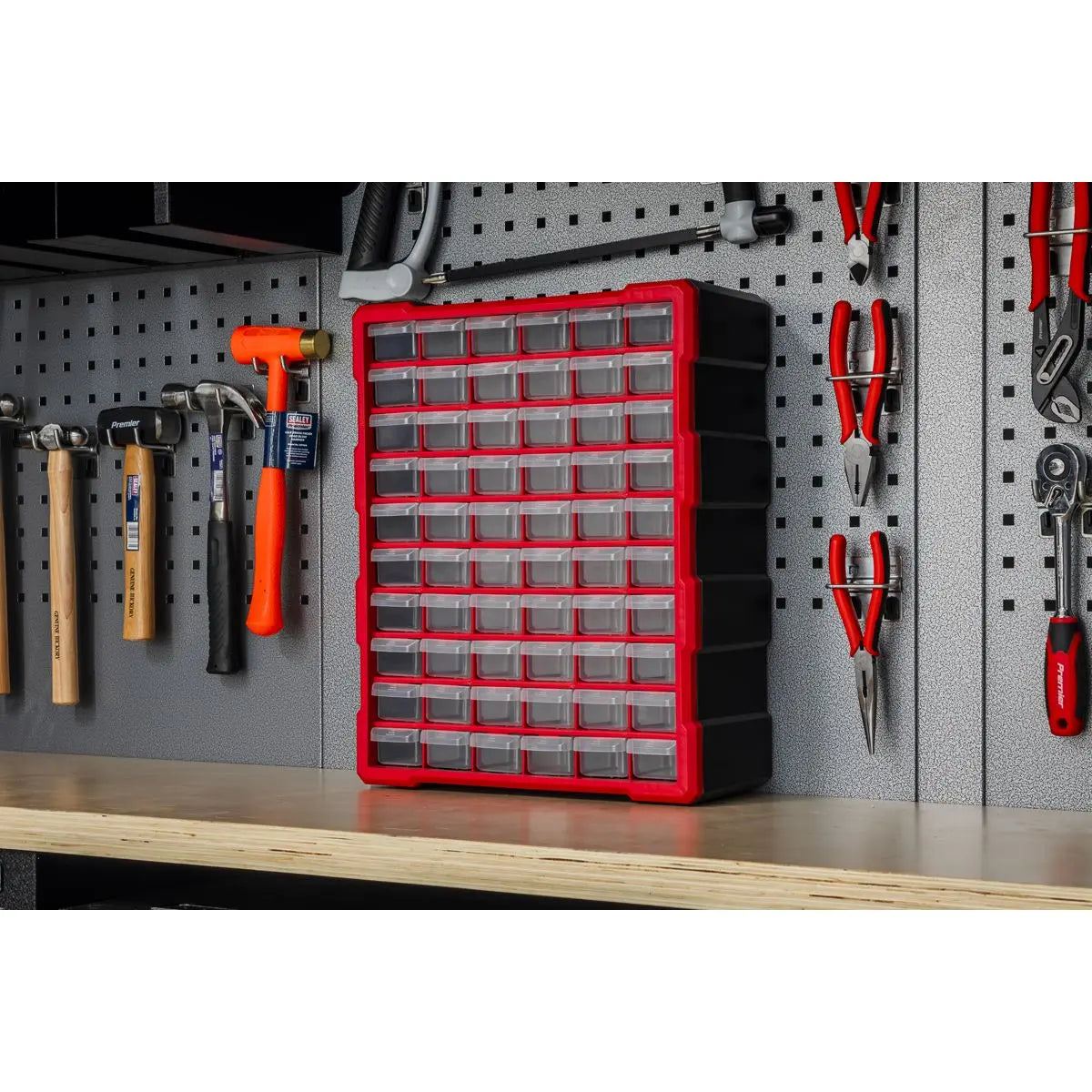 Sealey Cabinet Box 60 Drawer - Red/Black 