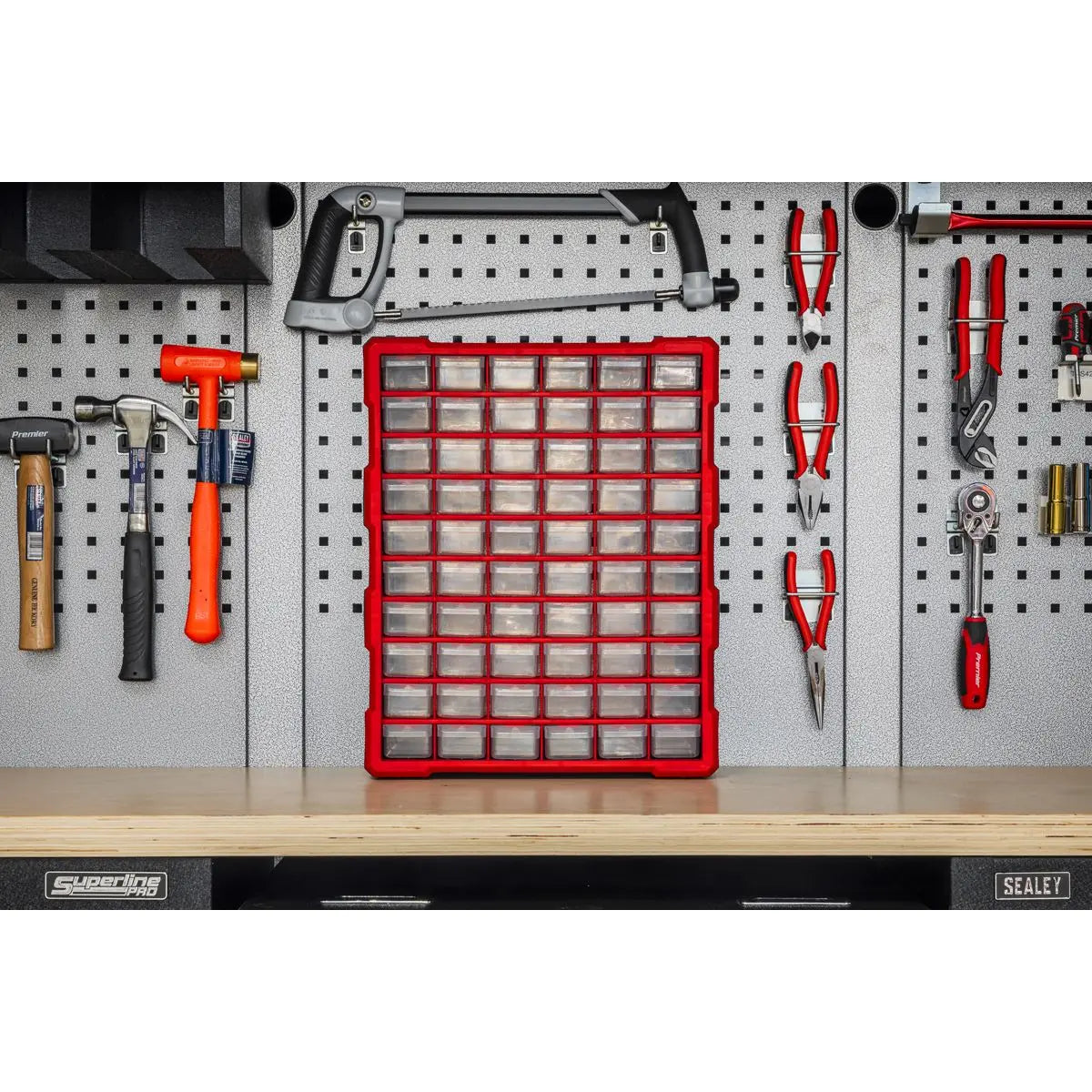Sealey Cabinet Box 60 Drawer - Red/Black 