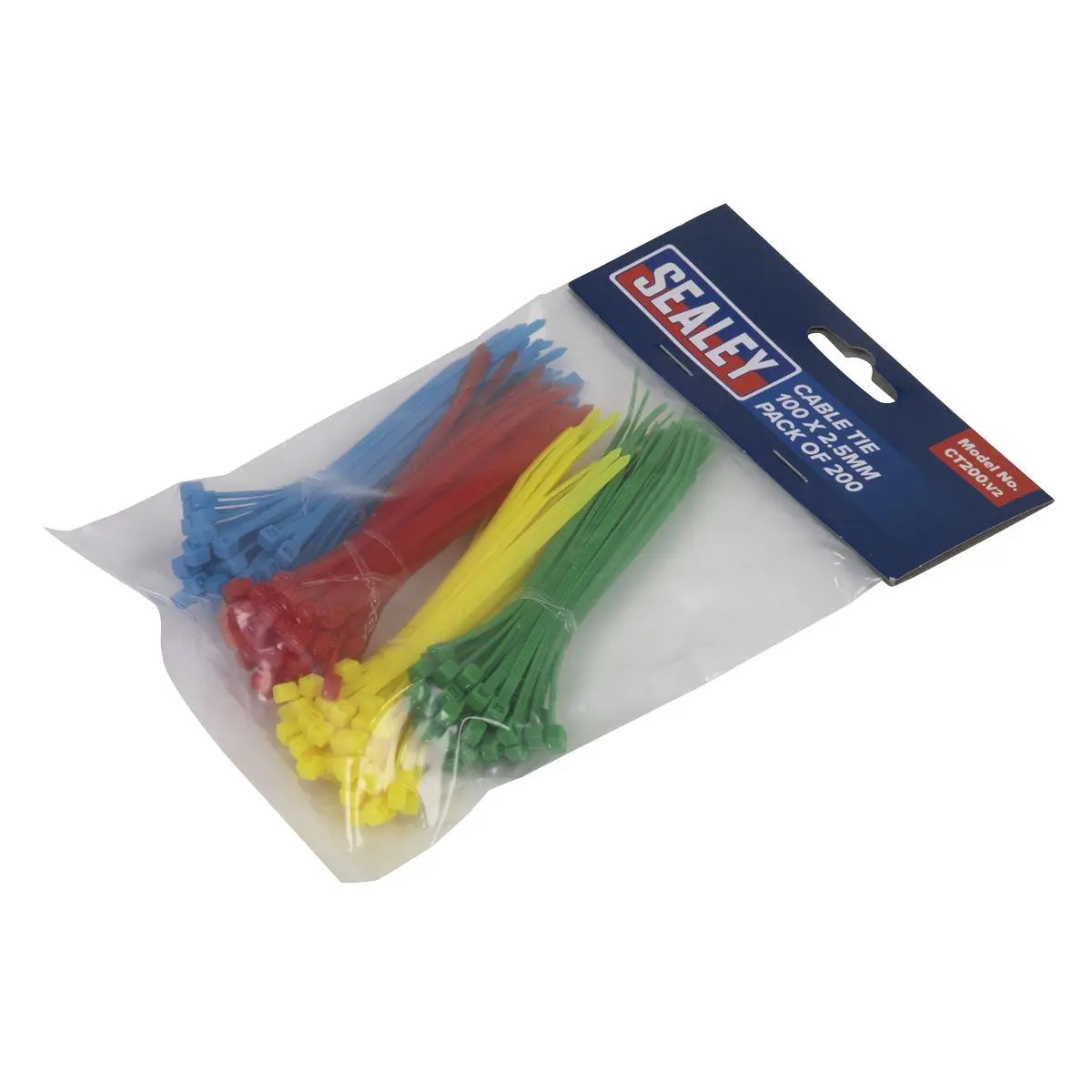 Sealey Cable Tie Assortment 100 x 2.5mm Pack of 200 