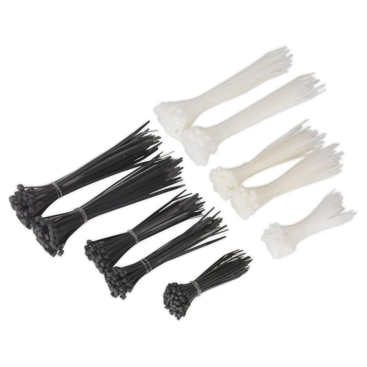 Sealey Cable Tie Assortment Black/White Pack of 600 