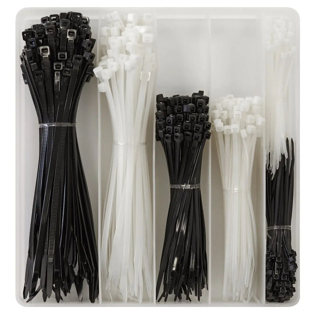 Sealey Cable Tie Assortment Black/White Pack of 600 