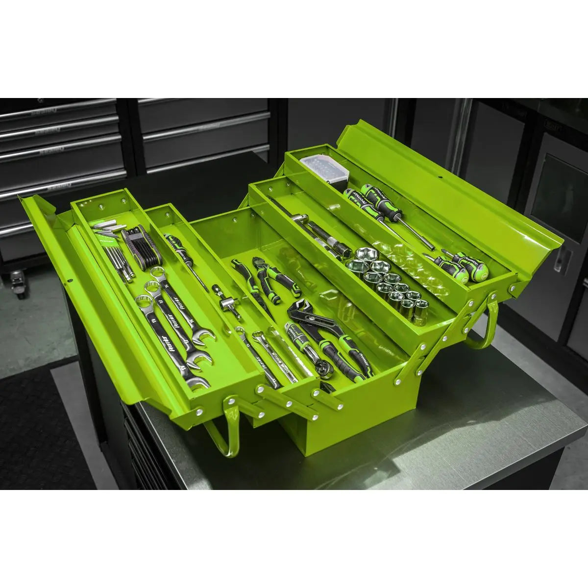 Sealey Cantilever Toolbox 4 Tray 530mm Green 