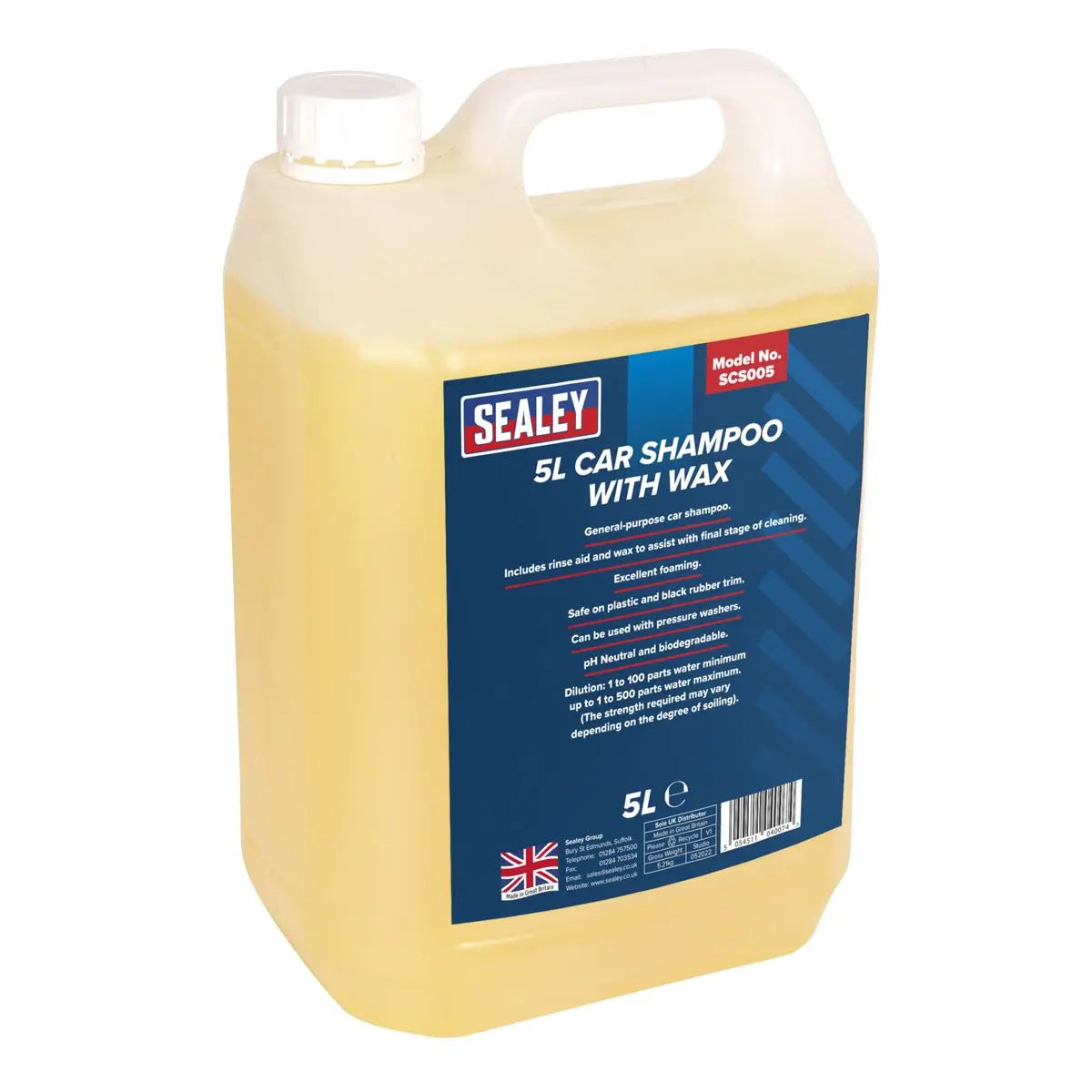Sealey Car Shampoo with Wax 5L 