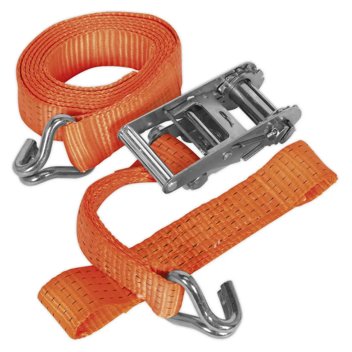 Sealey Car Transporter Ratchet Strap 50mm x 3m Alloy Wheel - Single 5000kg Breaking Strength 