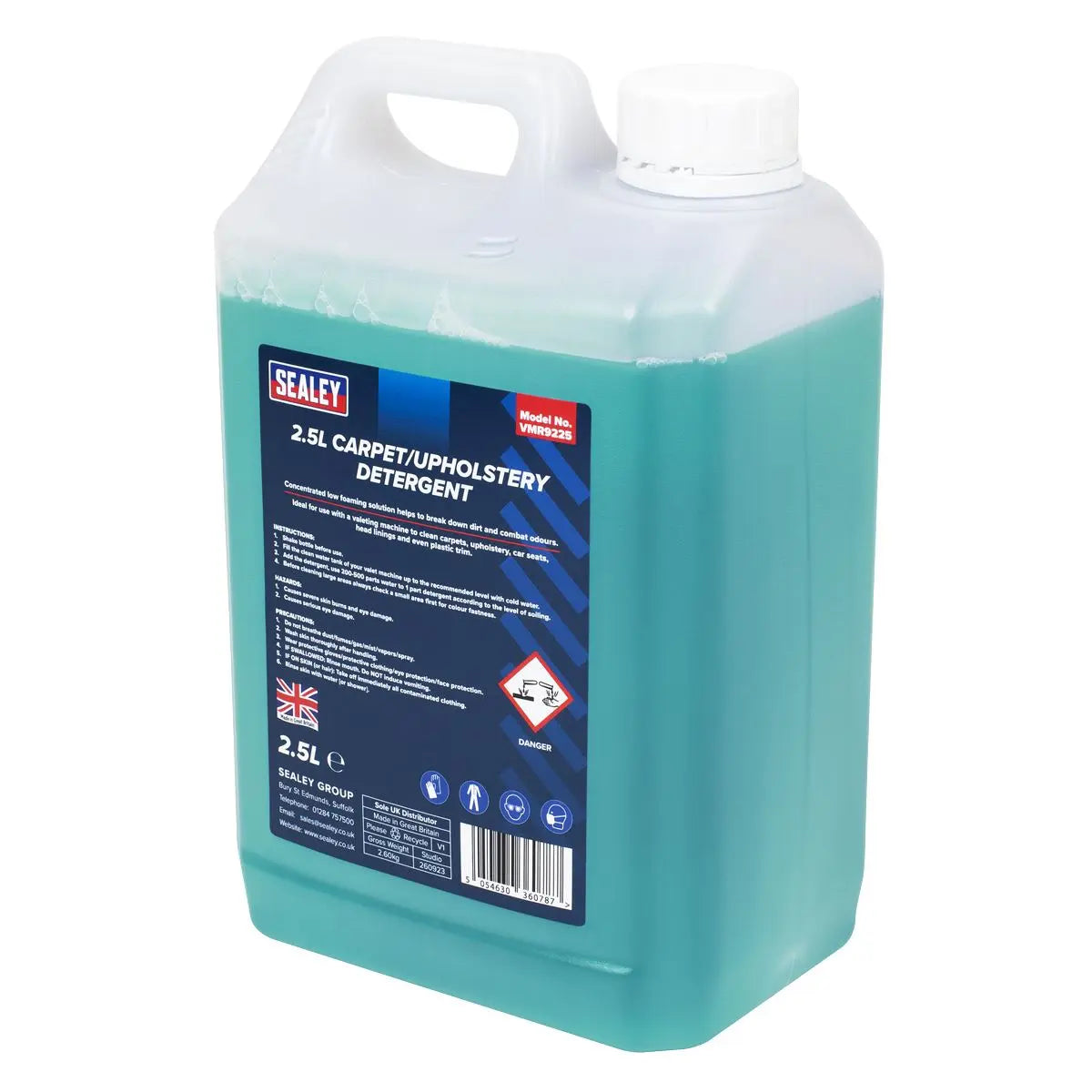 Sealey Carpet/Upholstery Detergent 2.5L  White Rose Tools