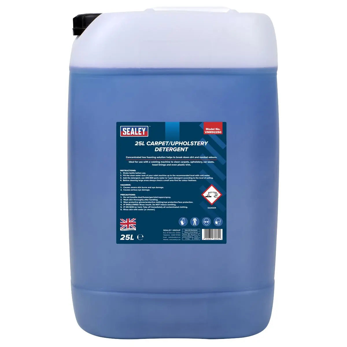 Sealey Carpet/Upholstery Detergent 25L  White Rose Tools