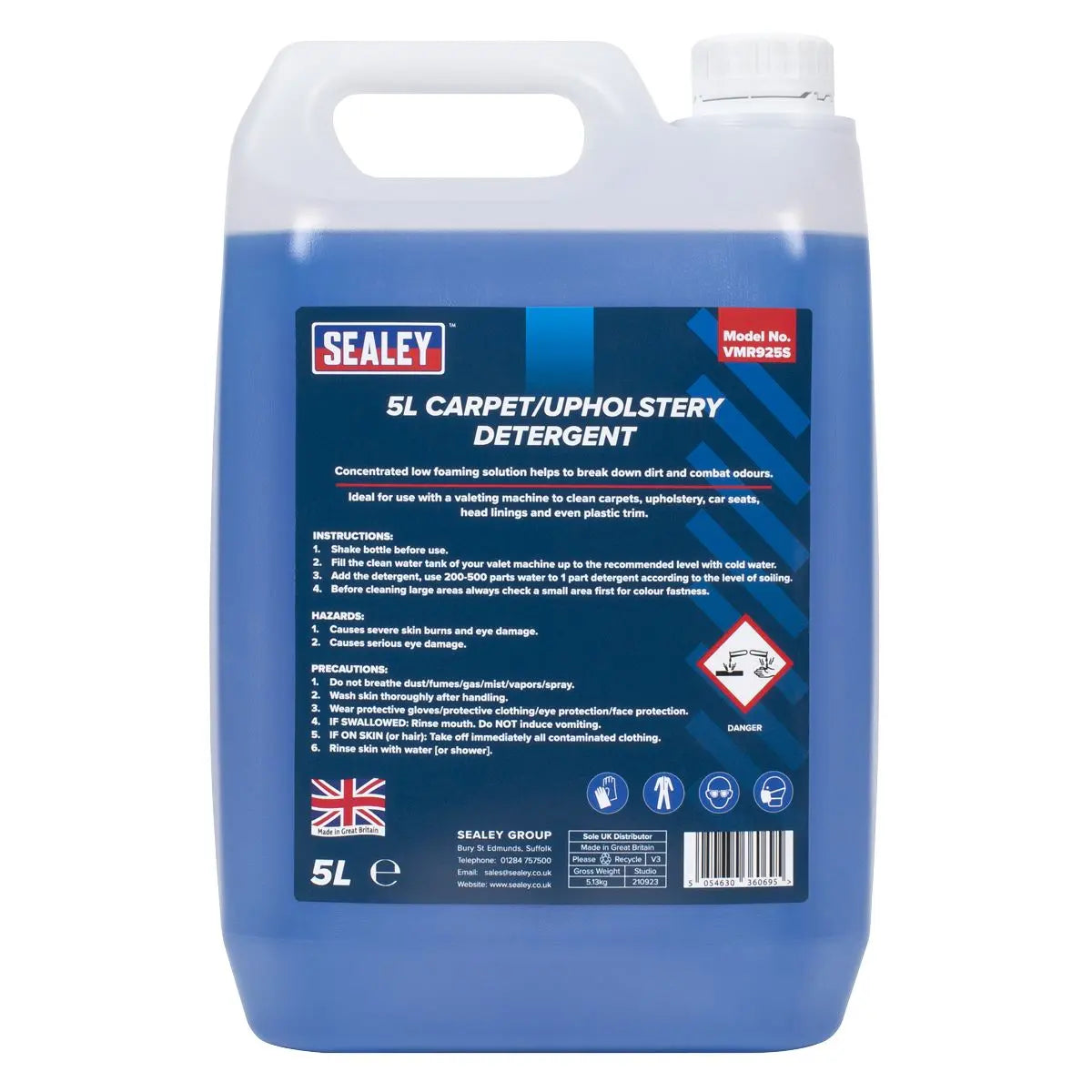 Sealey Carpet/Upholstery Detergent 5L 