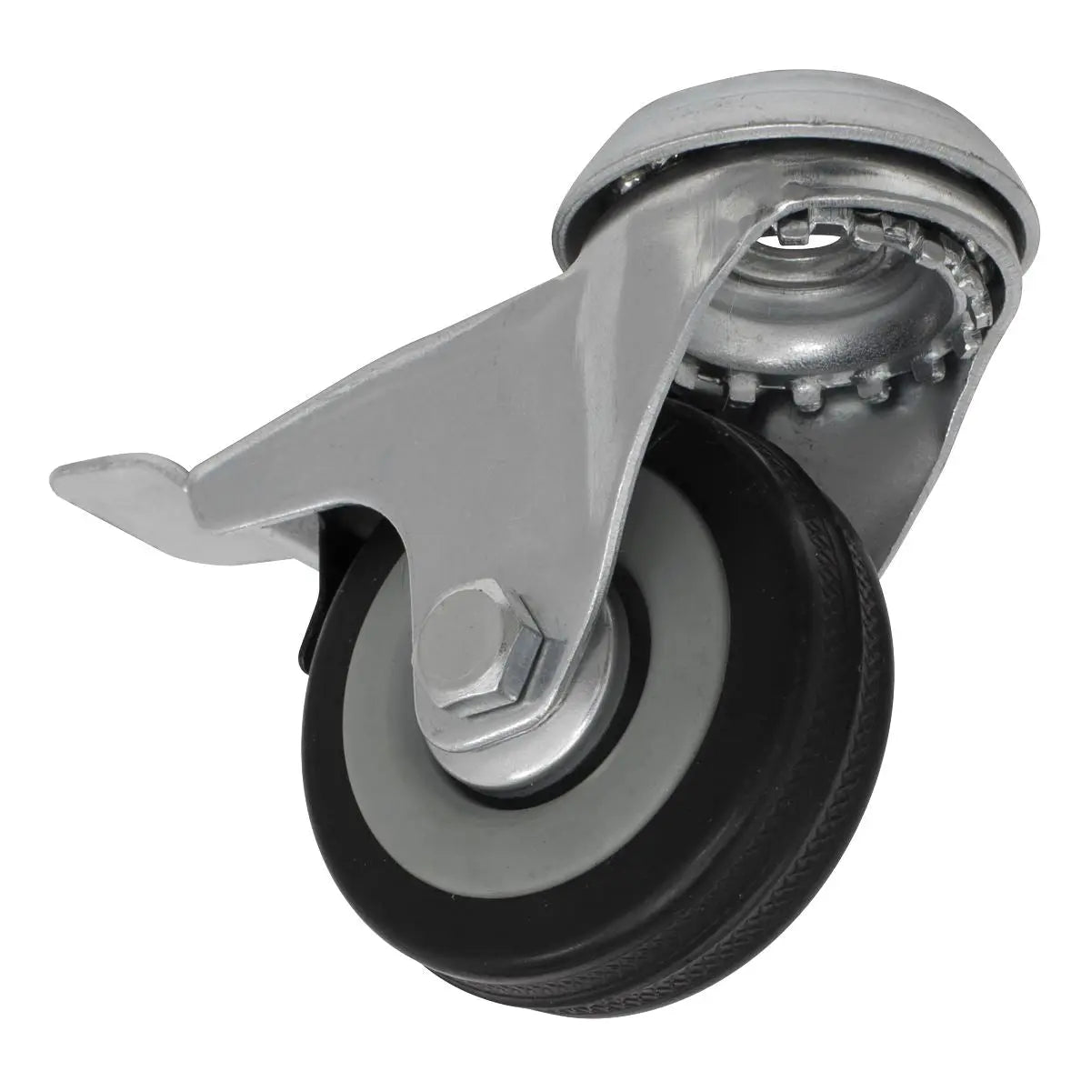 Sealey Castor Wheel Bolt Hole Swivel with Brake Ø50mm 
