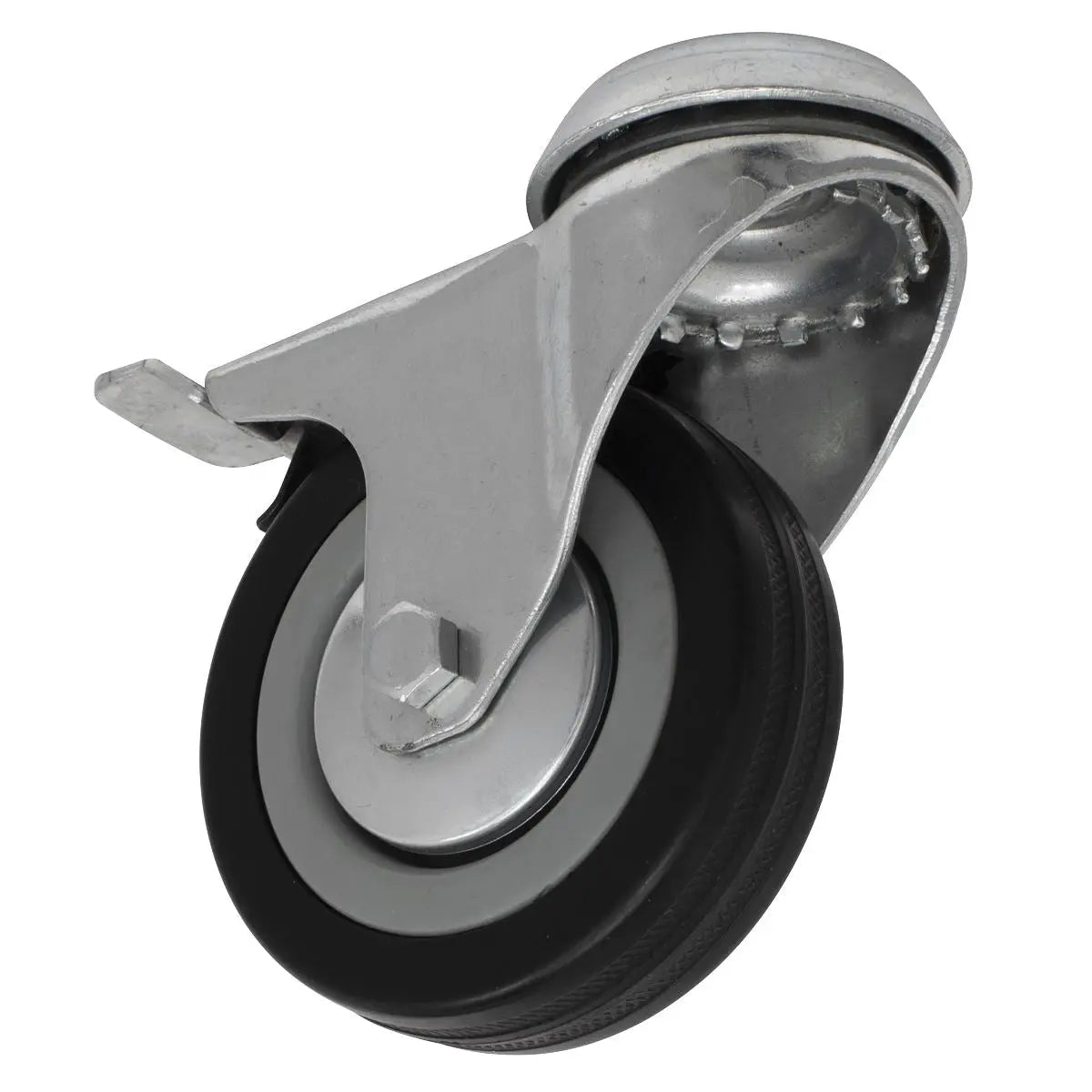 Sealey Castor Wheel Bolt Hole Swivel with Brake Ø75mm 