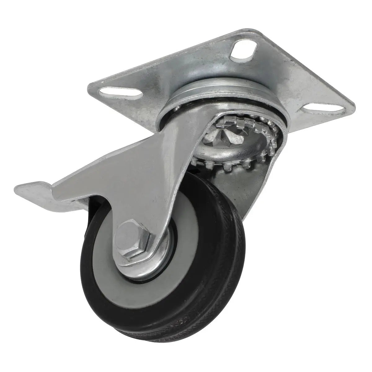 Sealey Castor Wheel Swivel Plate with Brake Ø50mm 