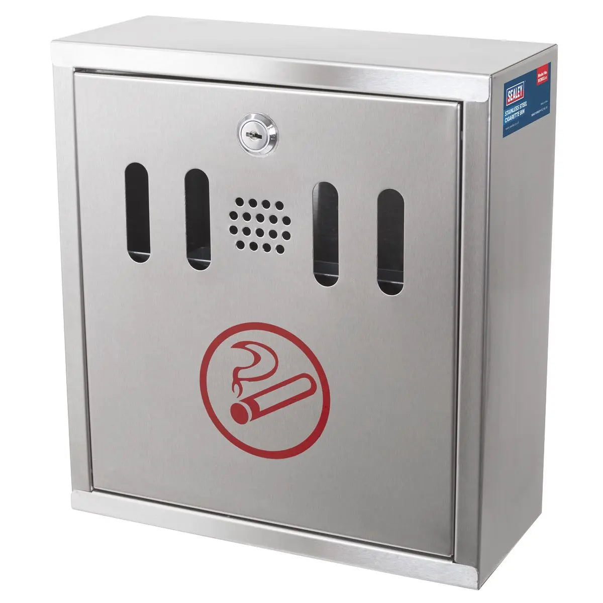 Sealey Cigarette Bin Wall-Mounting Stainless Steel 