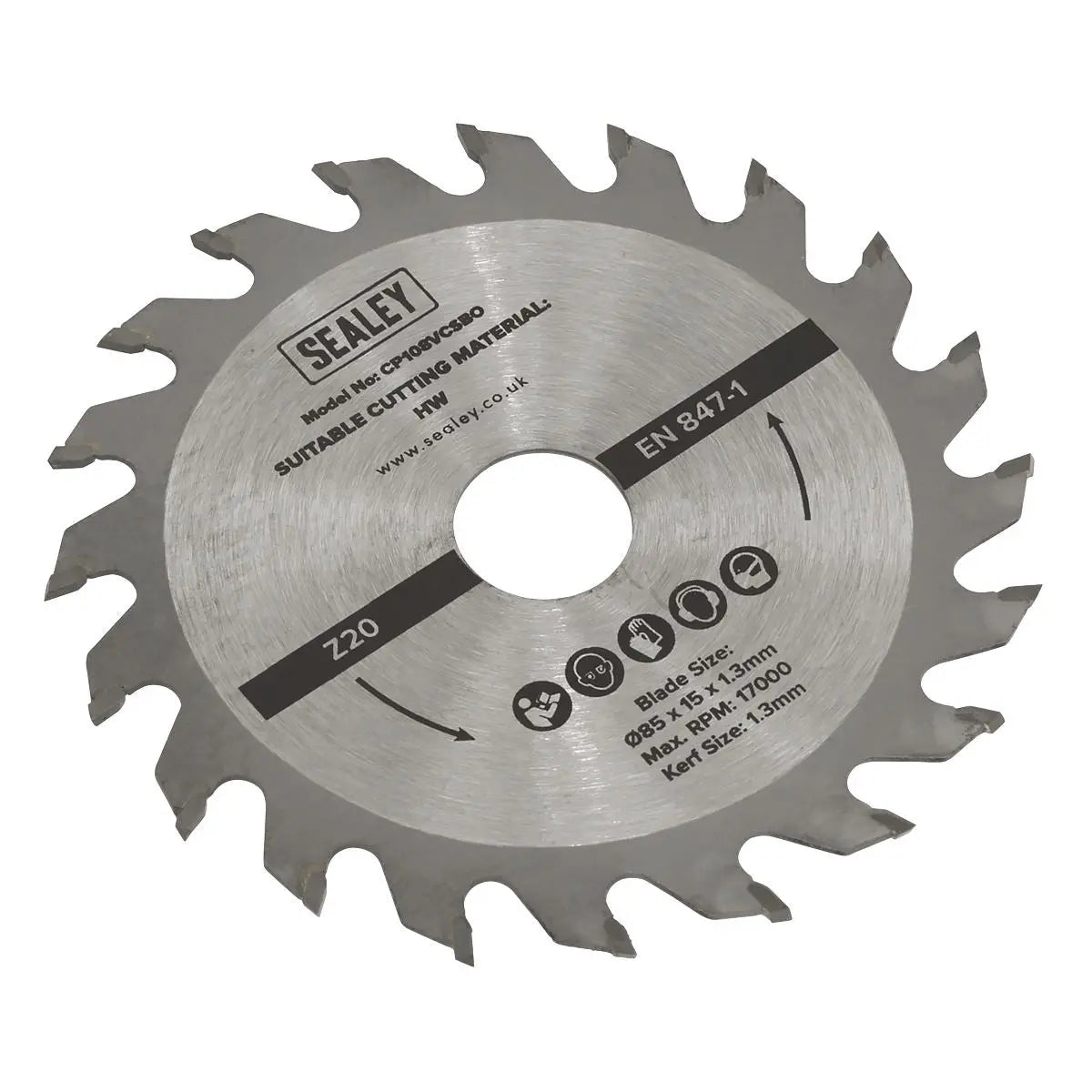 Sealey Circular Saw Blade  Ø85 x 15 x 1.3mm 20tpu  White Rose Tools