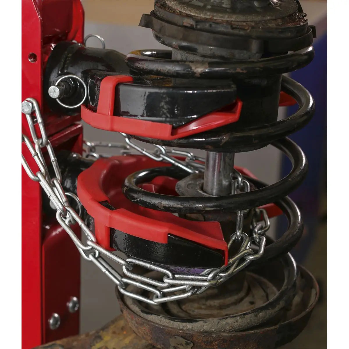 Sealey Coil Spring Compressing Station with Gauge Hydraulic 2000kg Capacity 