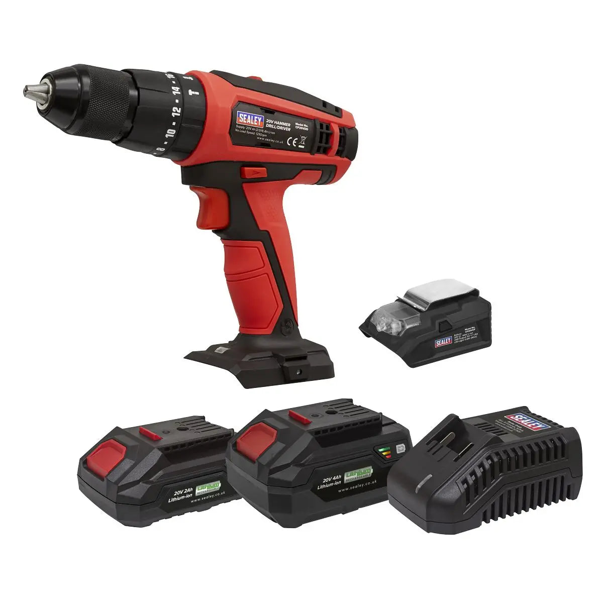 Sealey Combi Drill Kit Ø13mm 20V SV20 Series - 2 Batteries 