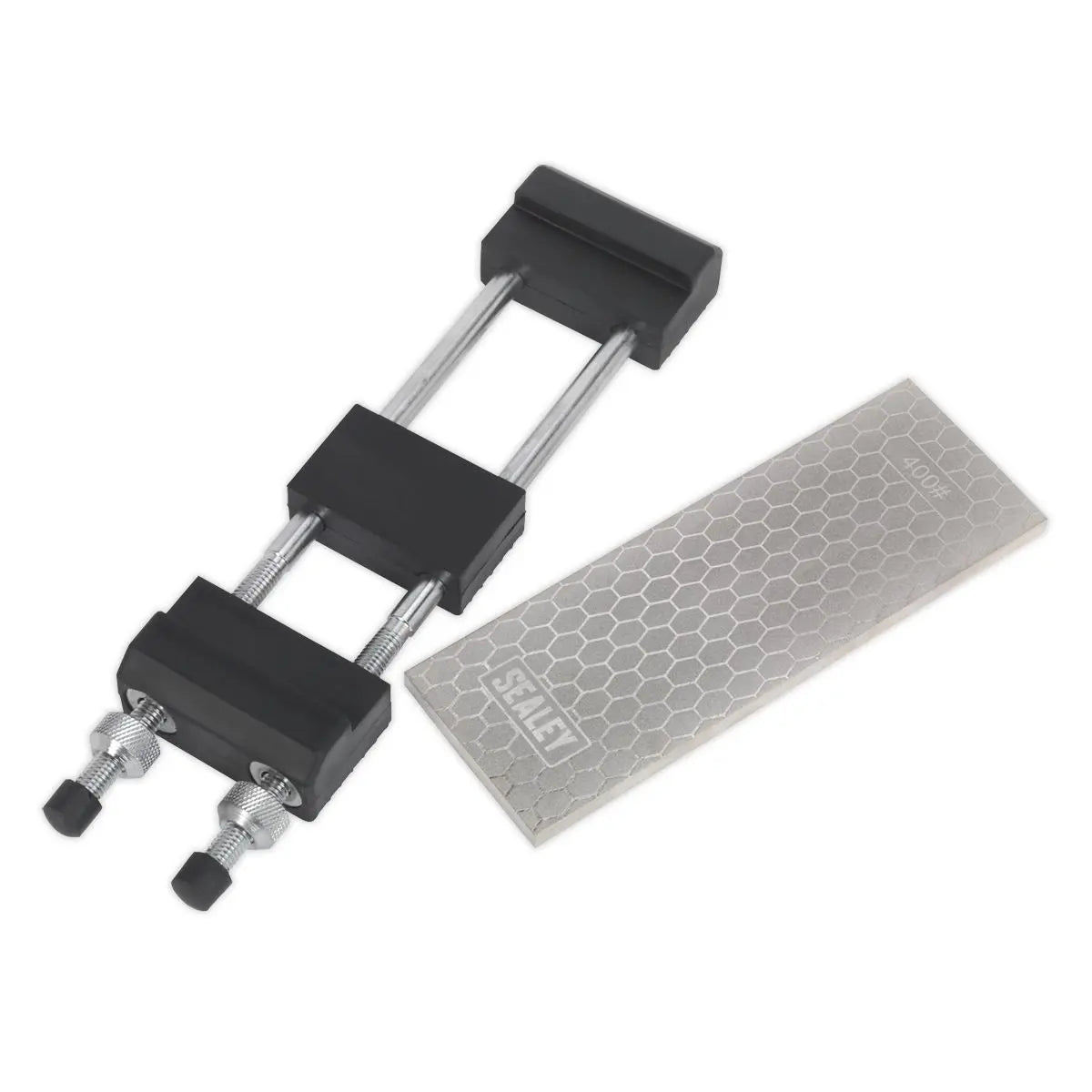 Sealey Combination Diamond Sharpening Whetstone With Adjustable Stone Holder 
