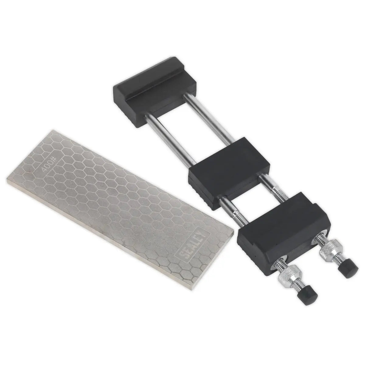 Sealey Combination Diamond Sharpening Whetstone With Adjustable Stone Holder 