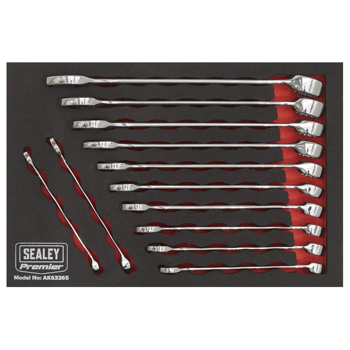 Sealey Combination Spanner Set Metric Premier Hand Tool Wrench Garage Open End 