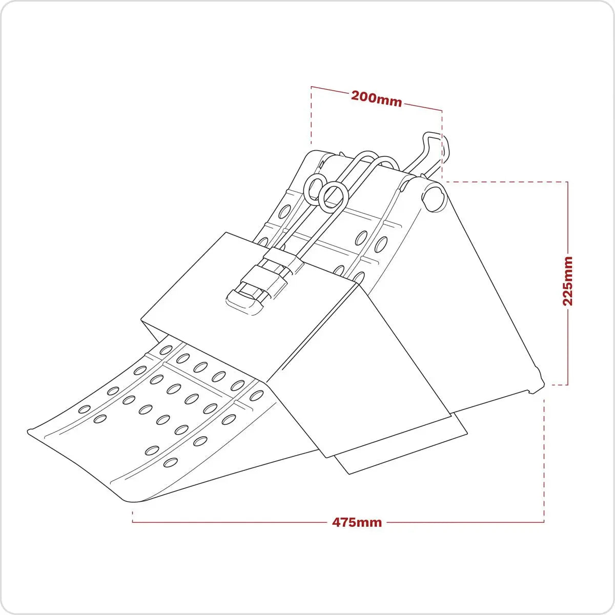 Sealey Commercial Wheel Chock with Bracket 