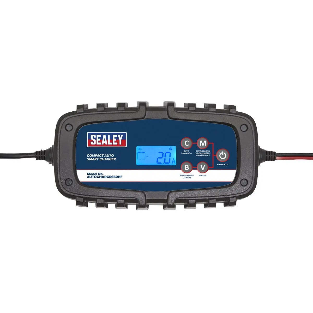 Sealey Compact Auto Smart Charger & Maintainer 6.5A 6/12V 