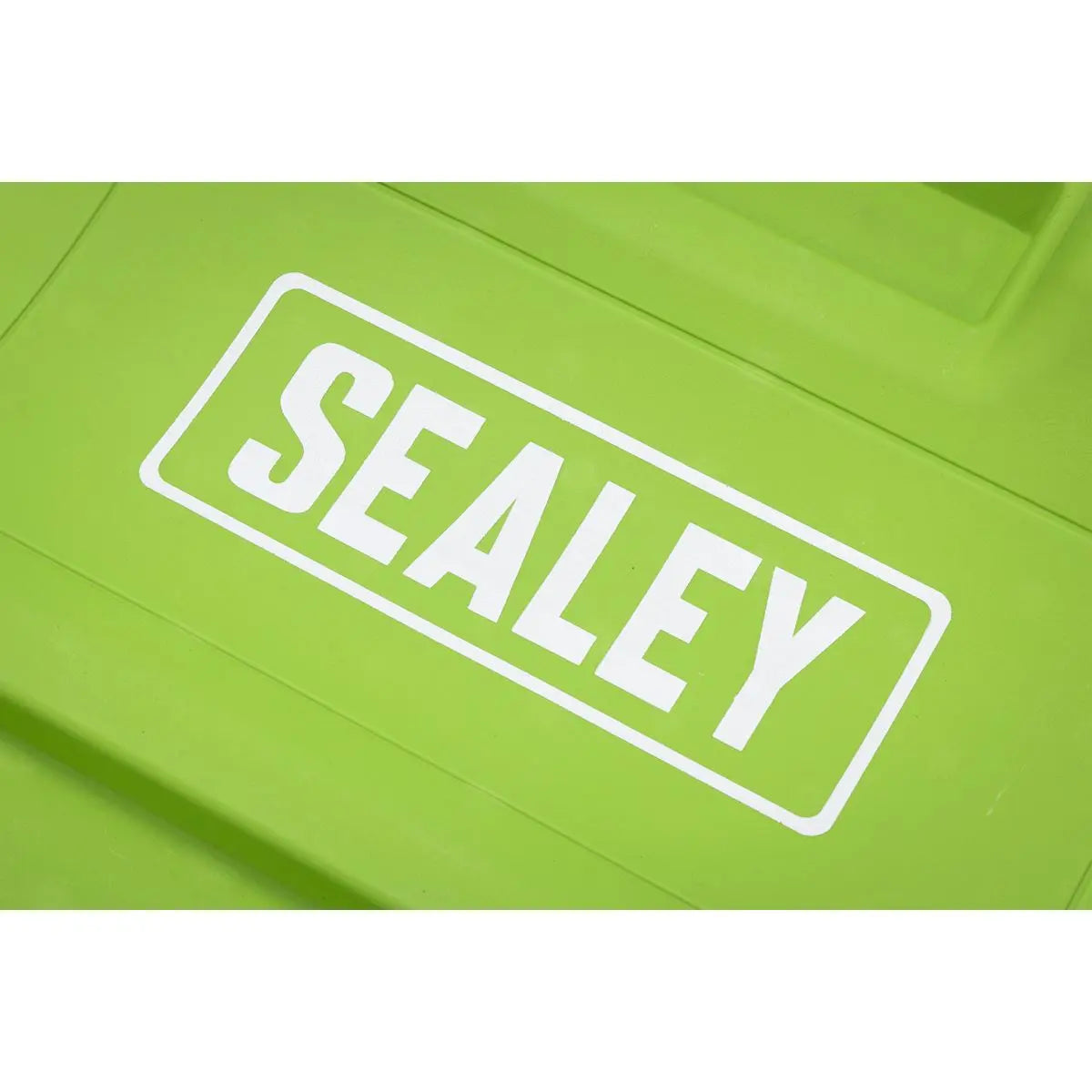 Sealey Composite Creeper with 6 Wheels - Hi-Vis Green  White Rose Tools