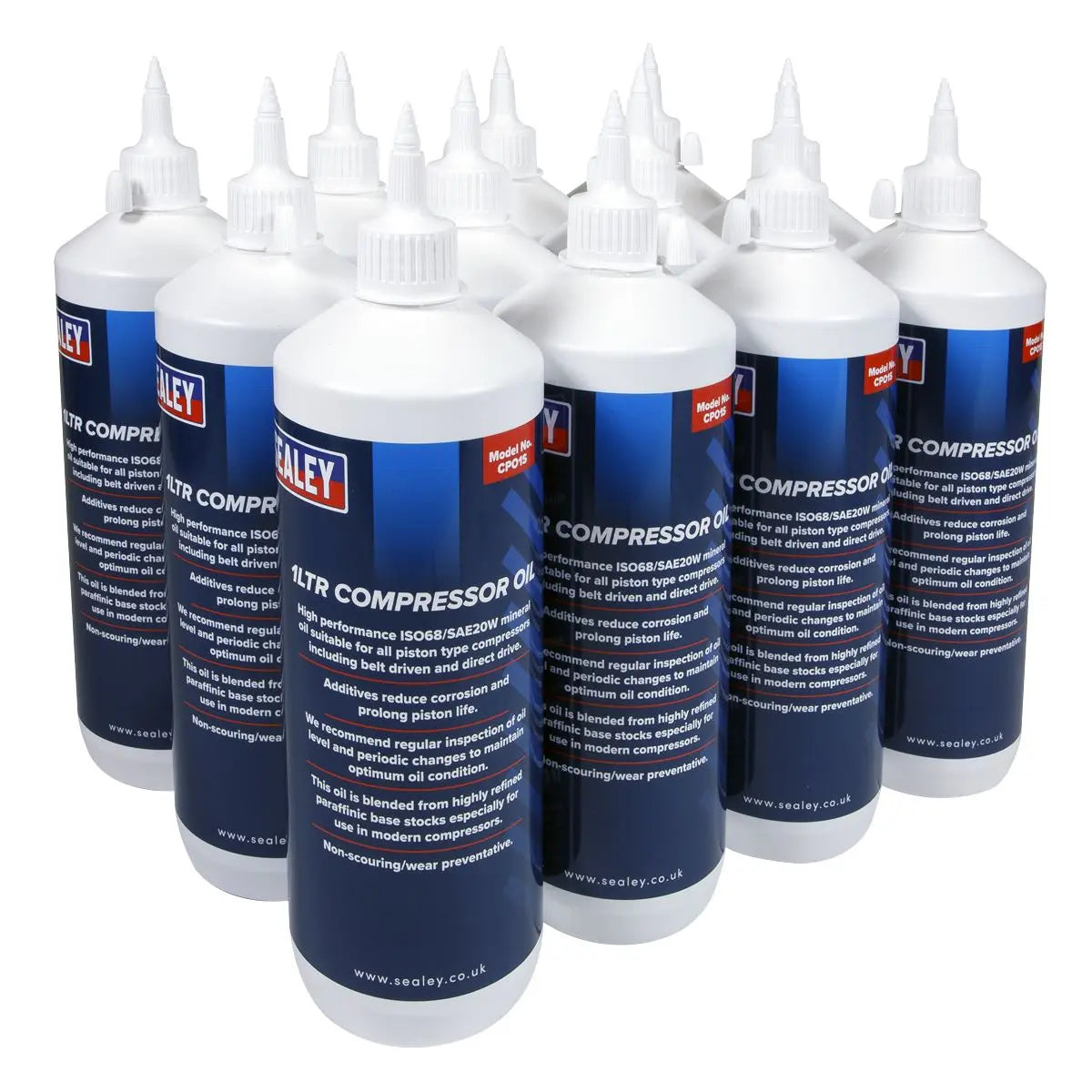 Sealey Compressor Oil 1L - Pack of 12 