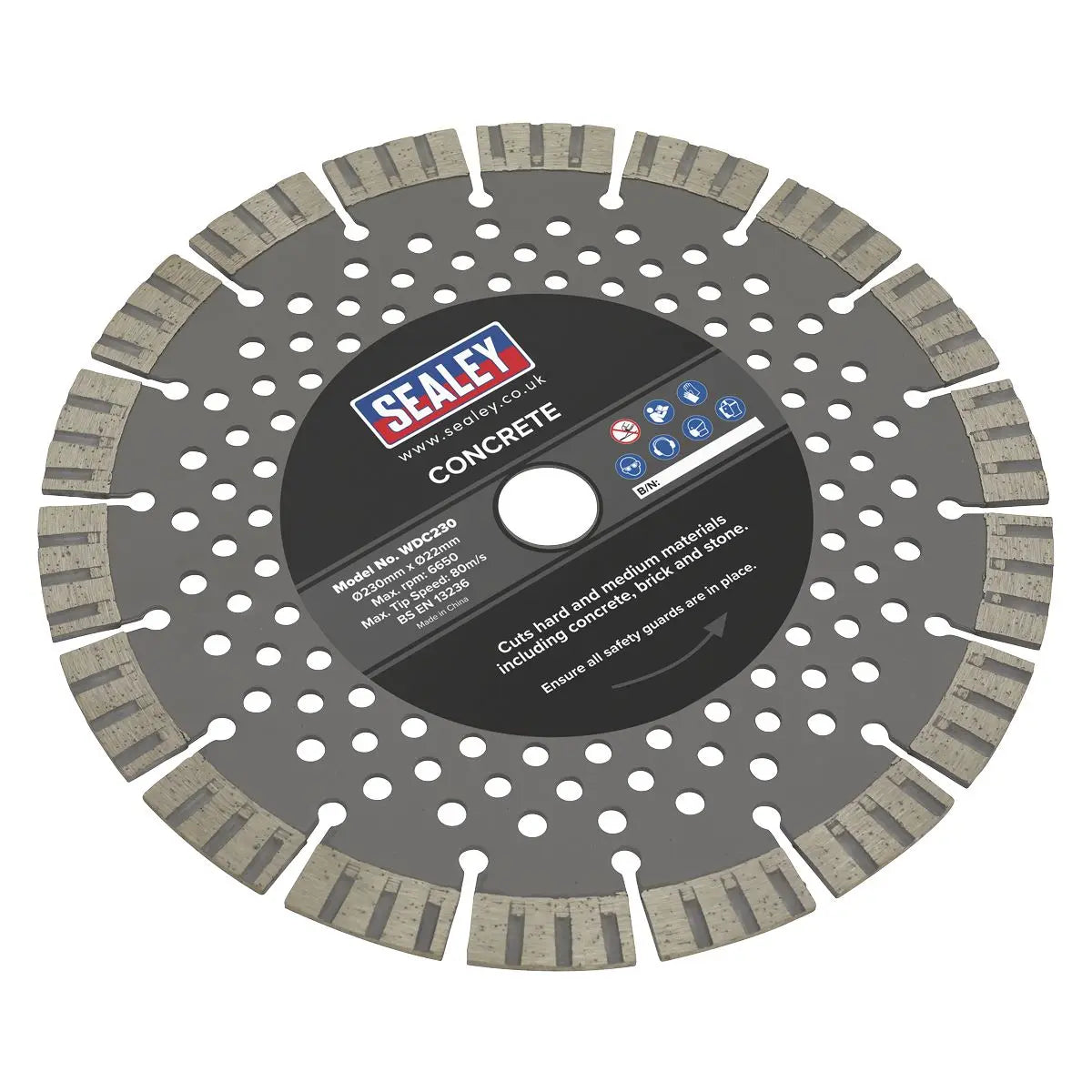 Sealey Concrete Cutting Disc Dry Use Ø230mm 