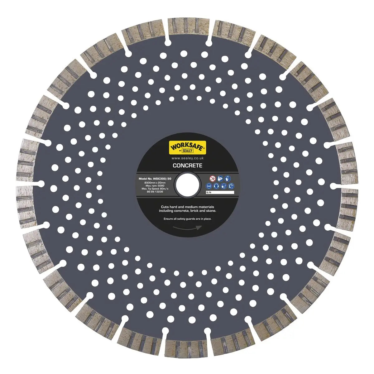 Sealey Concrete Cutting Disc Dry Use Ø300mm 
